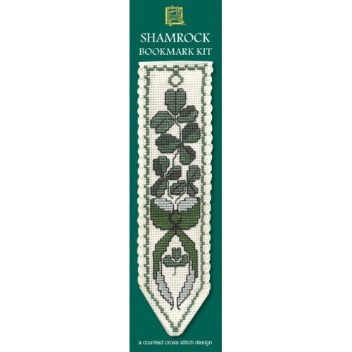 Shamrock Counted Cross Stitch Bookmark — Irish Moon